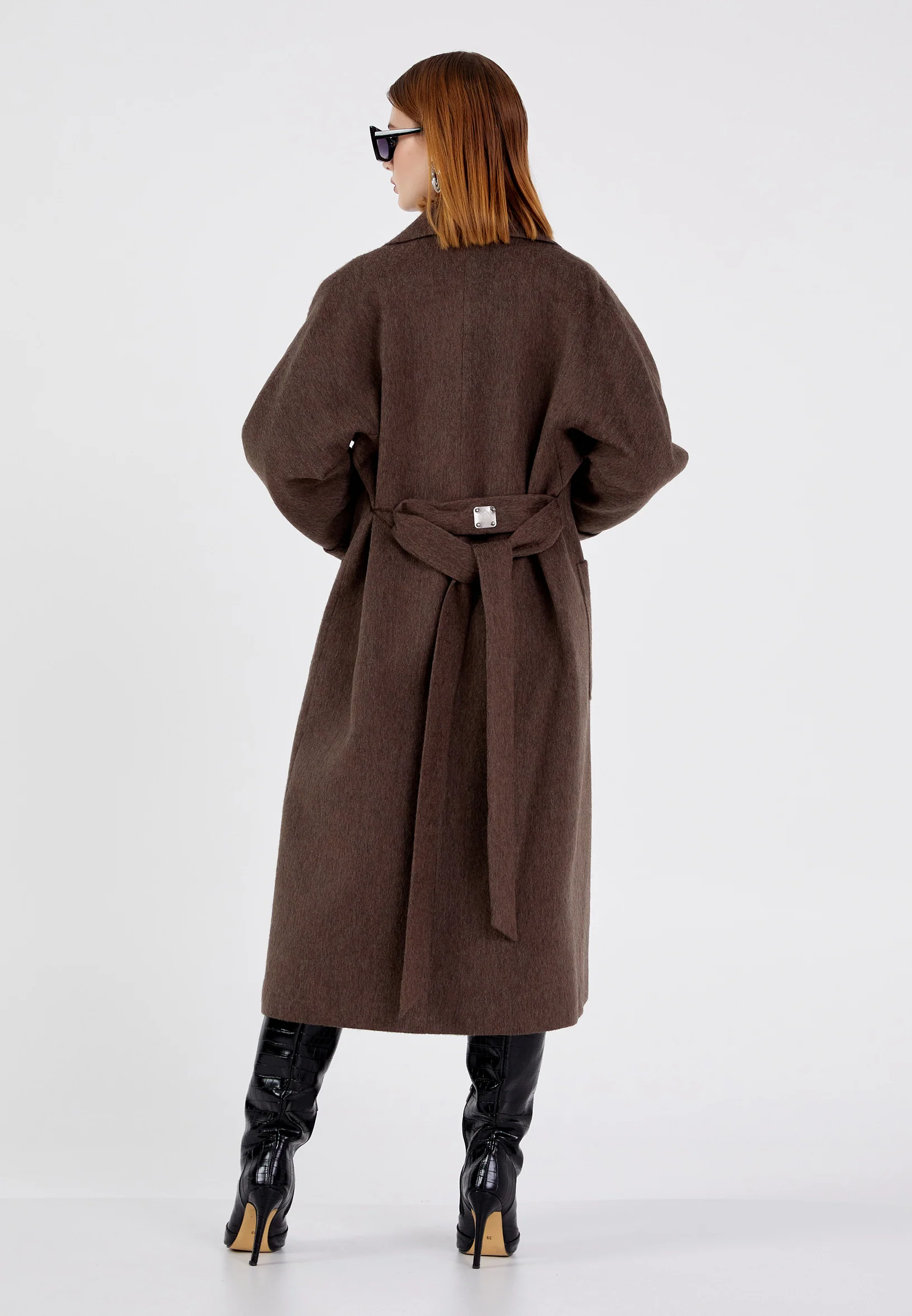 Wool Solid Color Regular Coat grm0403 - Image 2