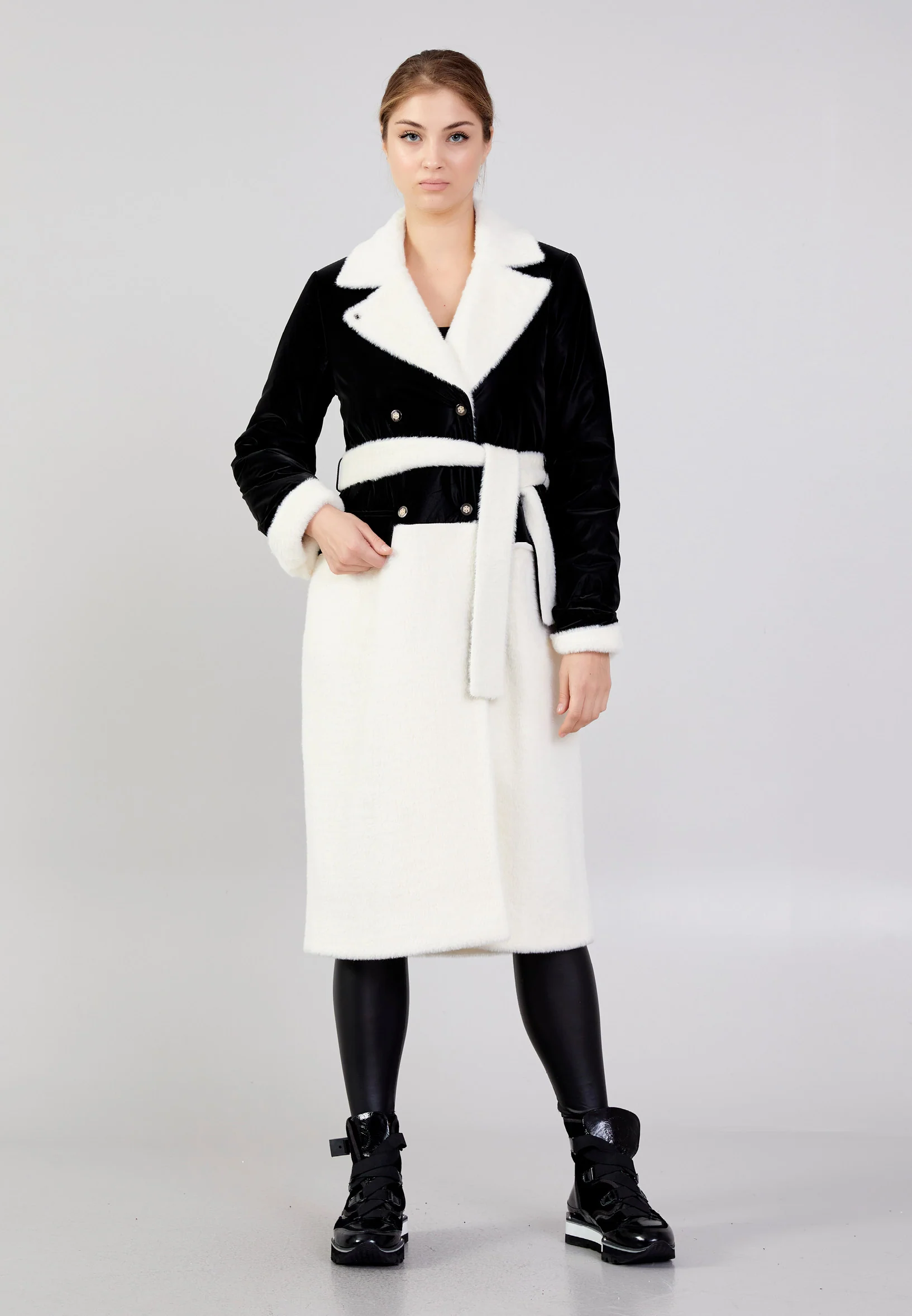 Wool Solid Color Regular Coat mml0508 - Image 11