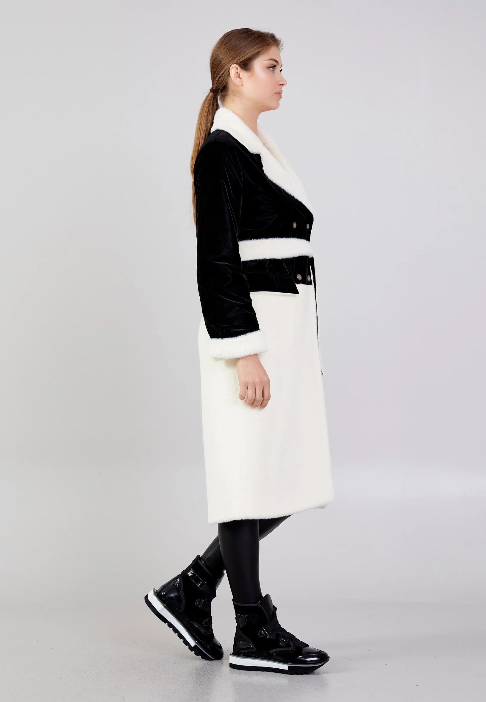 Wool Solid Color Regular Coat mml0508 - Image 12