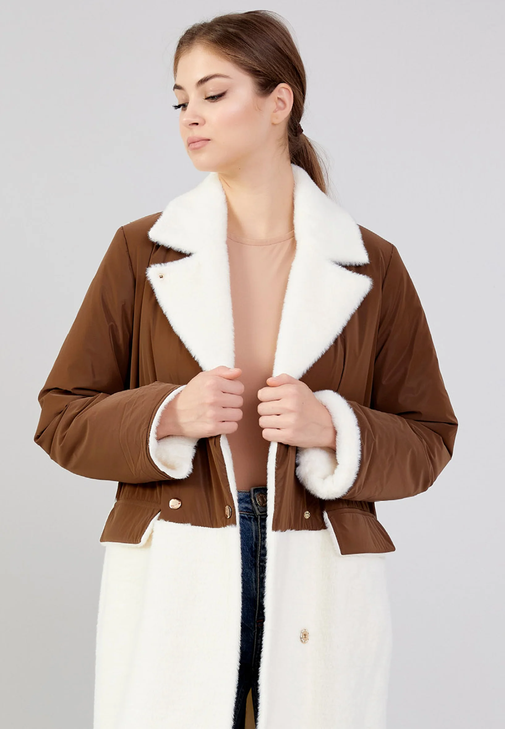 Wool Solid Color Regular Coat mml0508 - Image 14
