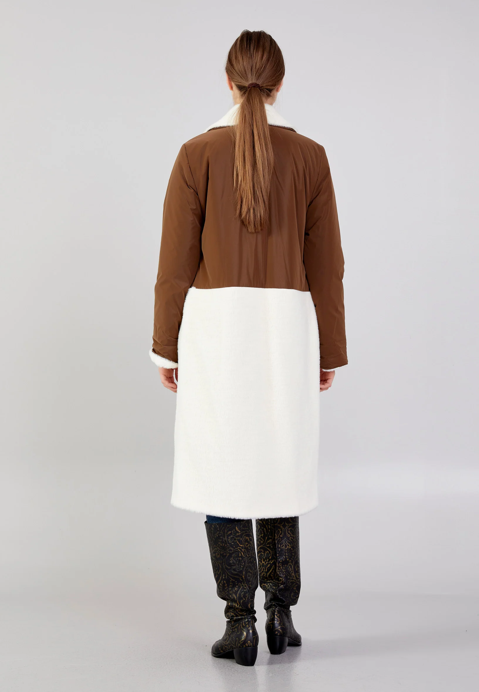 Wool Solid Color Regular Coat mml0508 - Image 17
