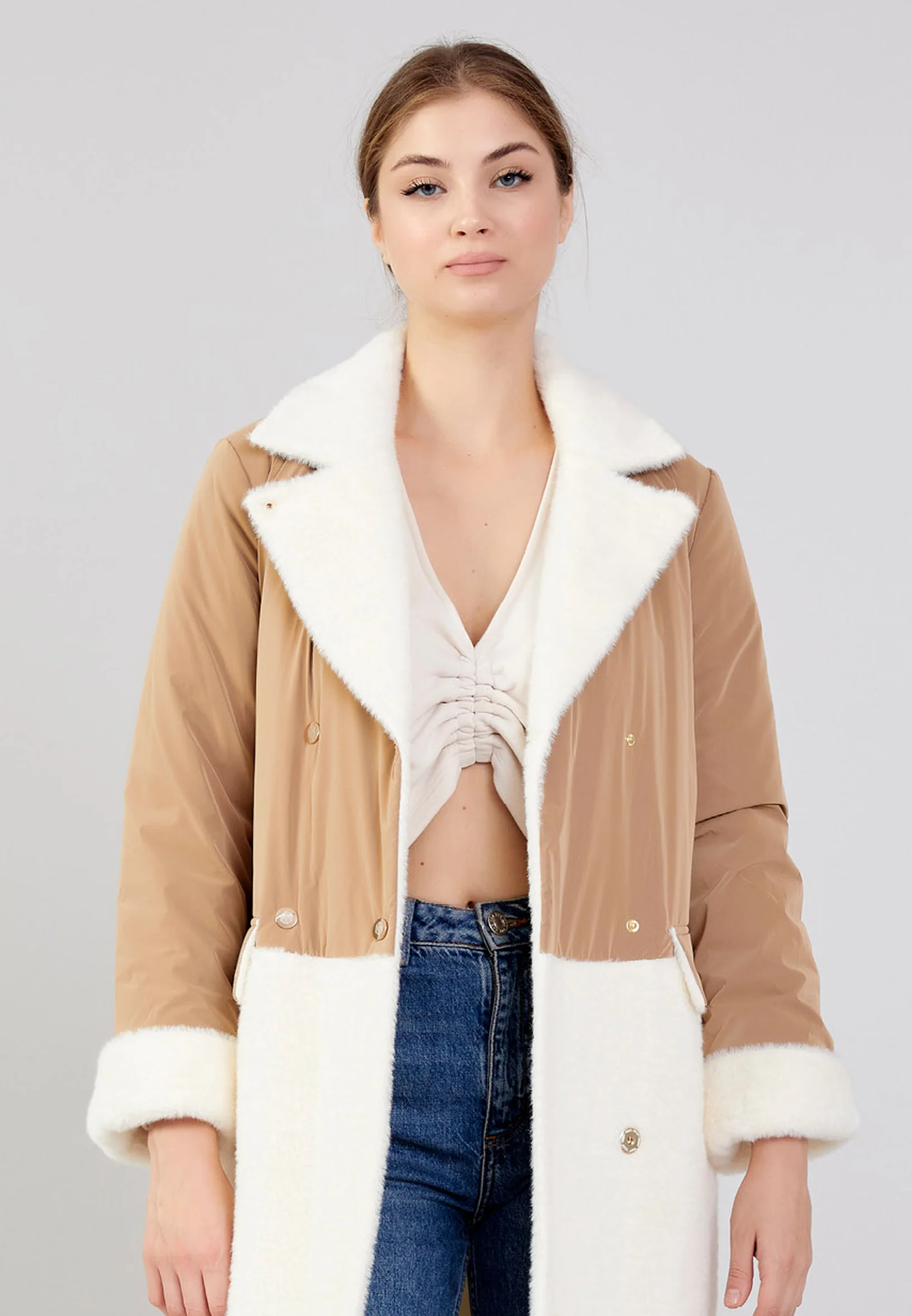 Wool Solid Color Regular Coat mml0508 - Image 18