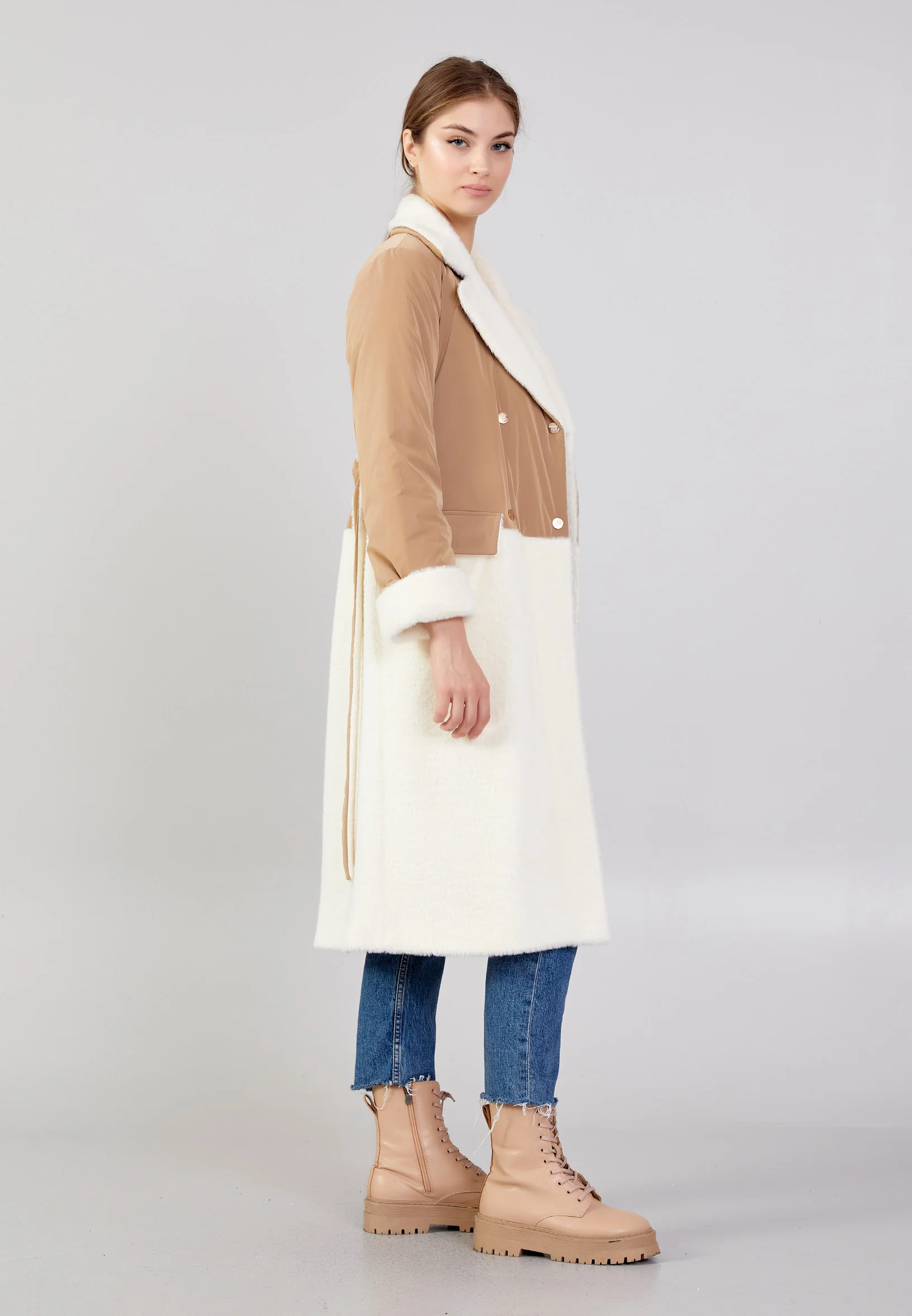 Wool Solid Color Regular Coat mml0508 - Image 20