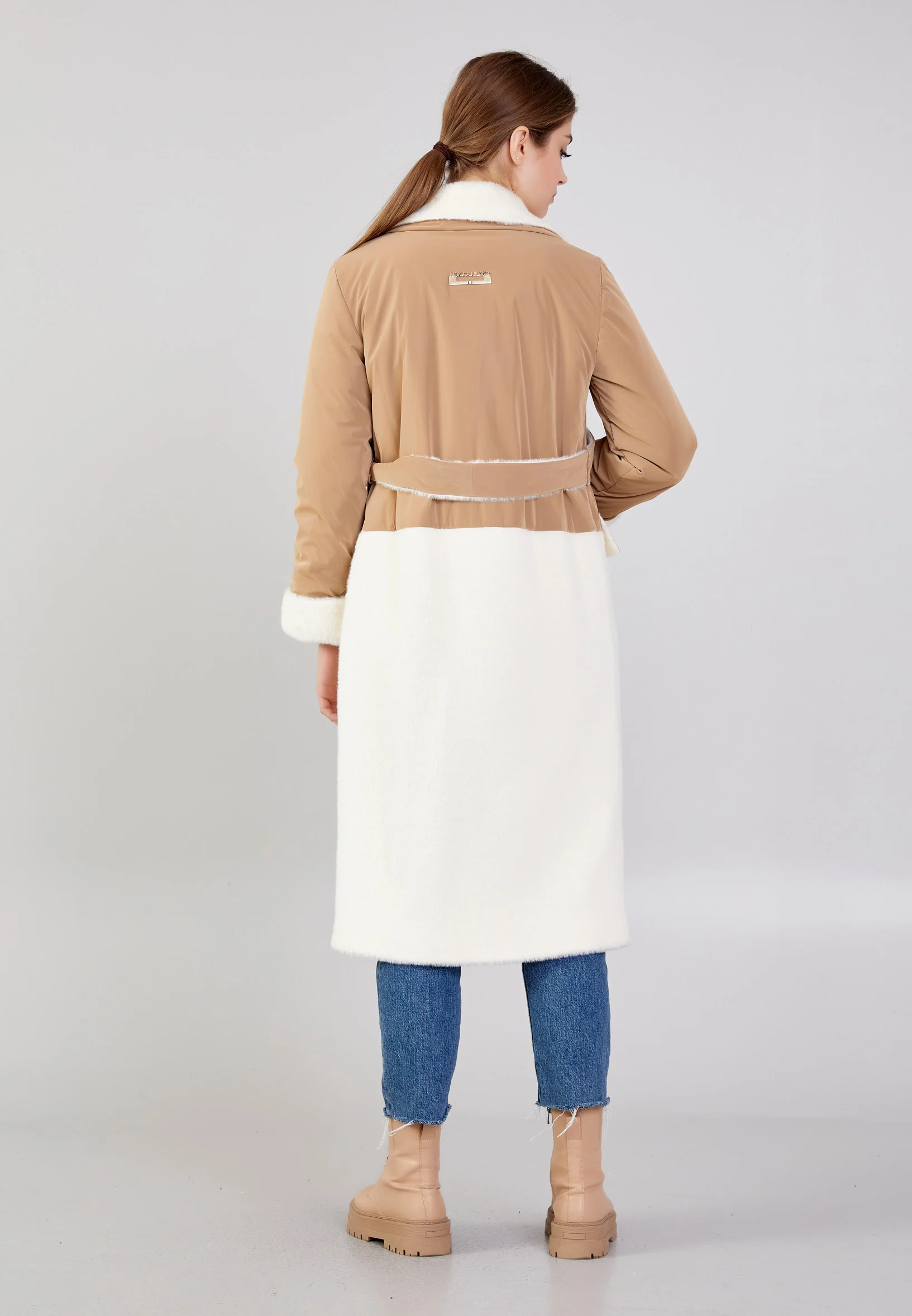 Wool Solid Color Regular Coat mml0508 - Image 21