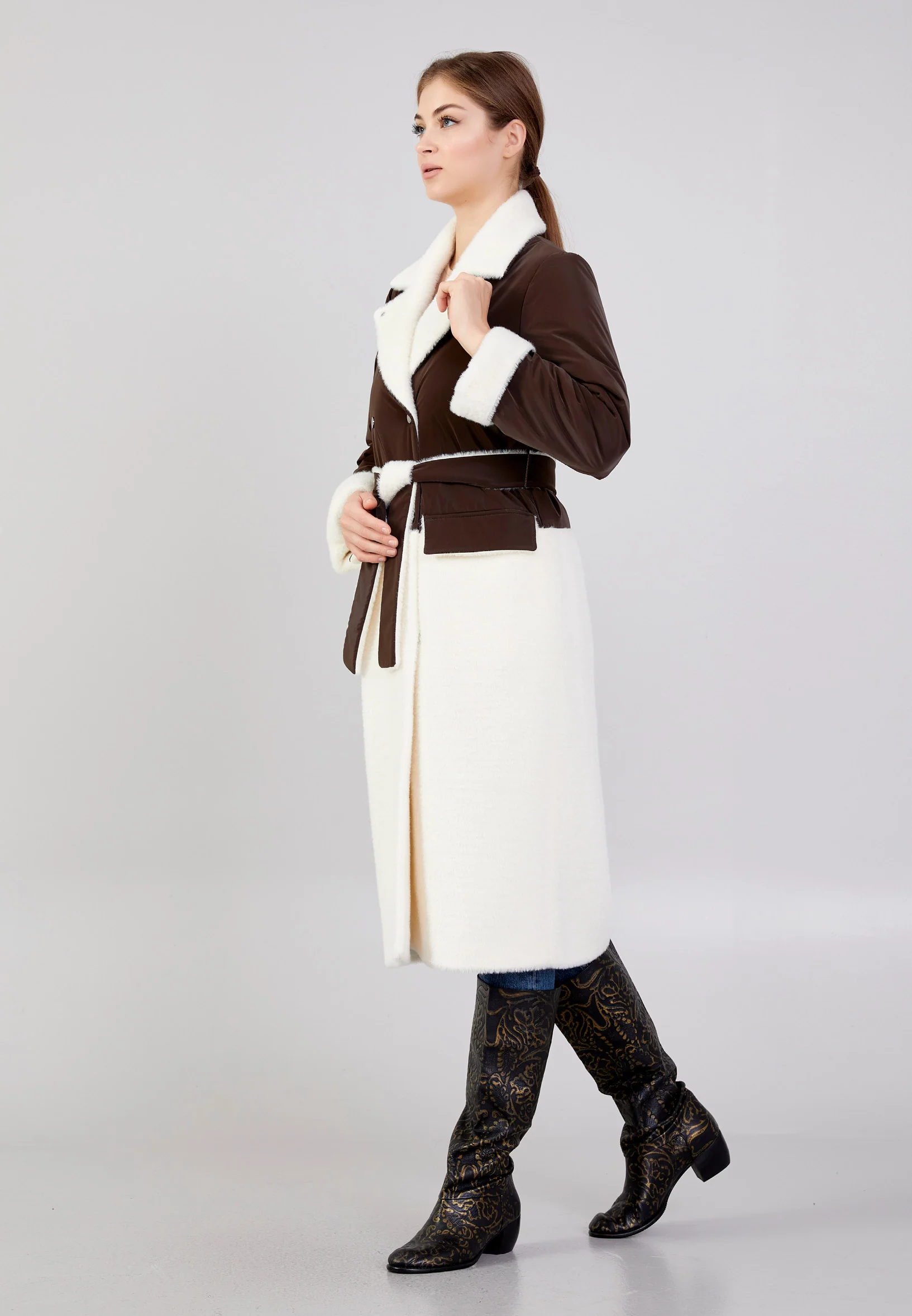 Wool Solid Color Regular Coat mml0508 - Image 24
