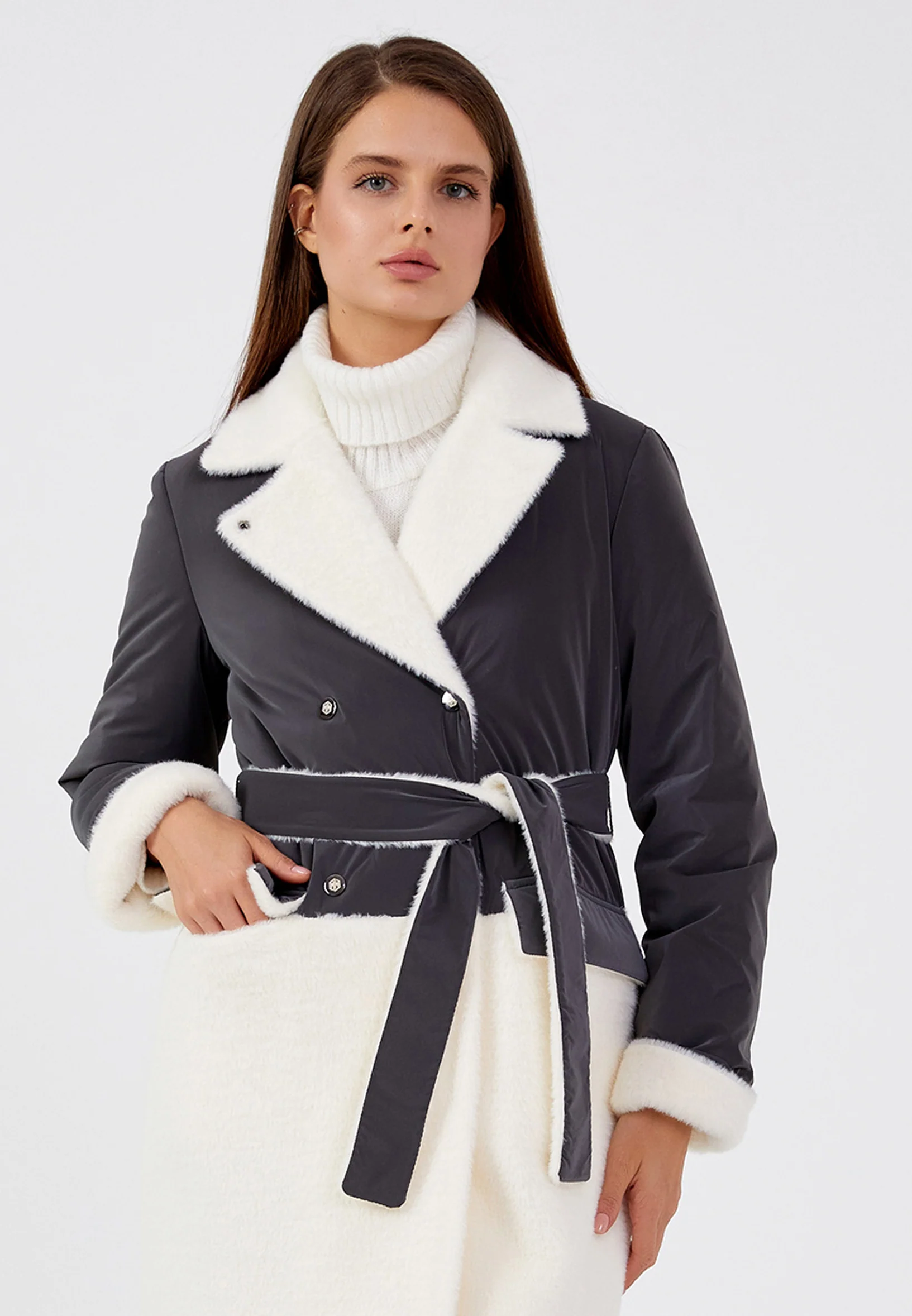 Wool Solid Color Regular Coat mml0508 - Image 26