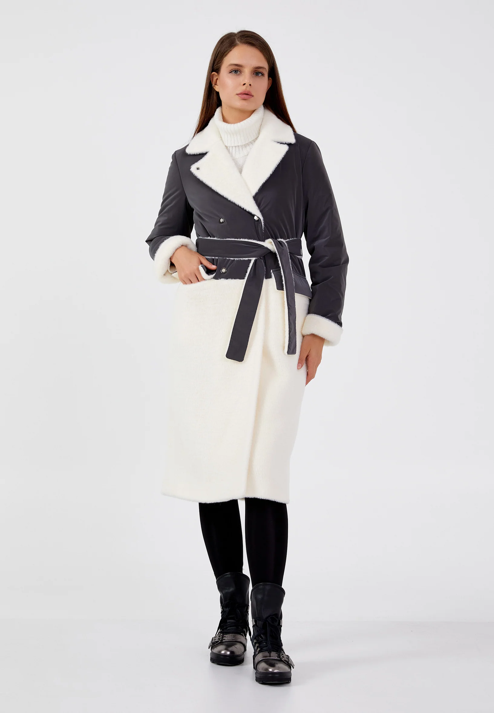 Wool Solid Color Regular Coat mml0508 - Image 27