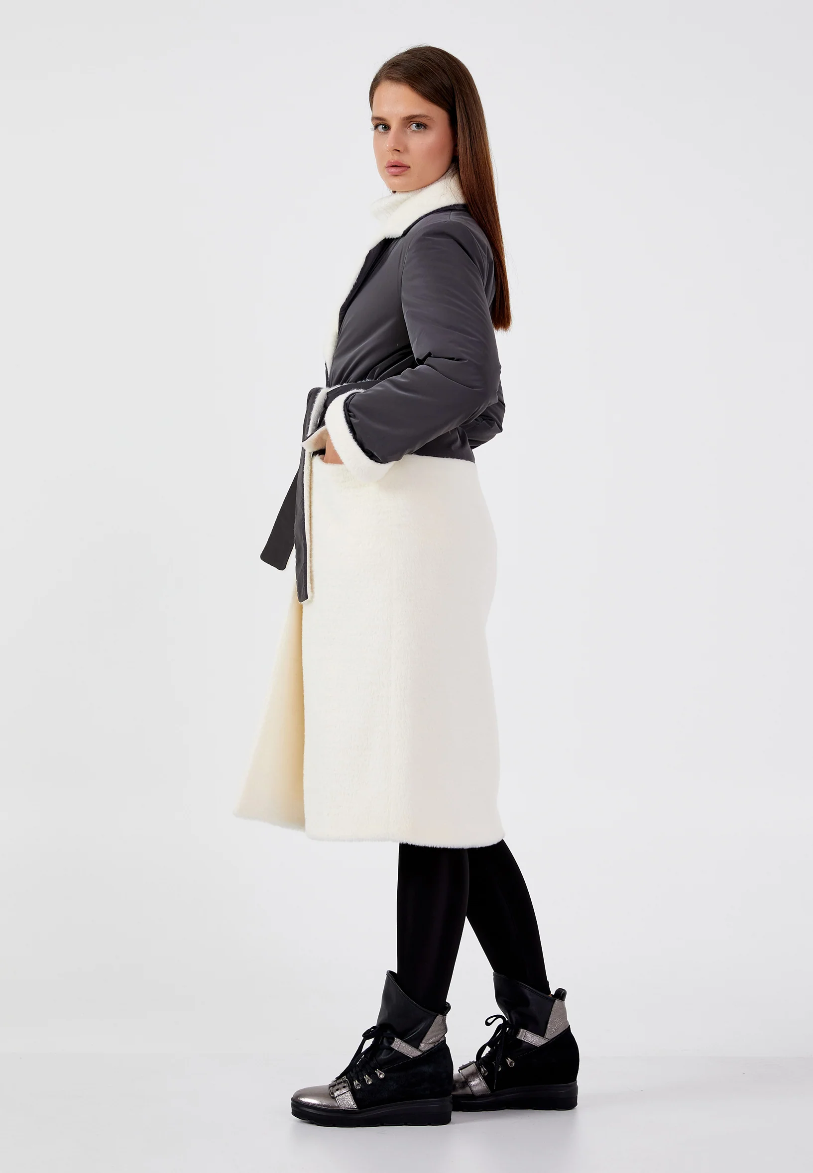 Wool Solid Color Regular Coat mml0508 - Image 28
