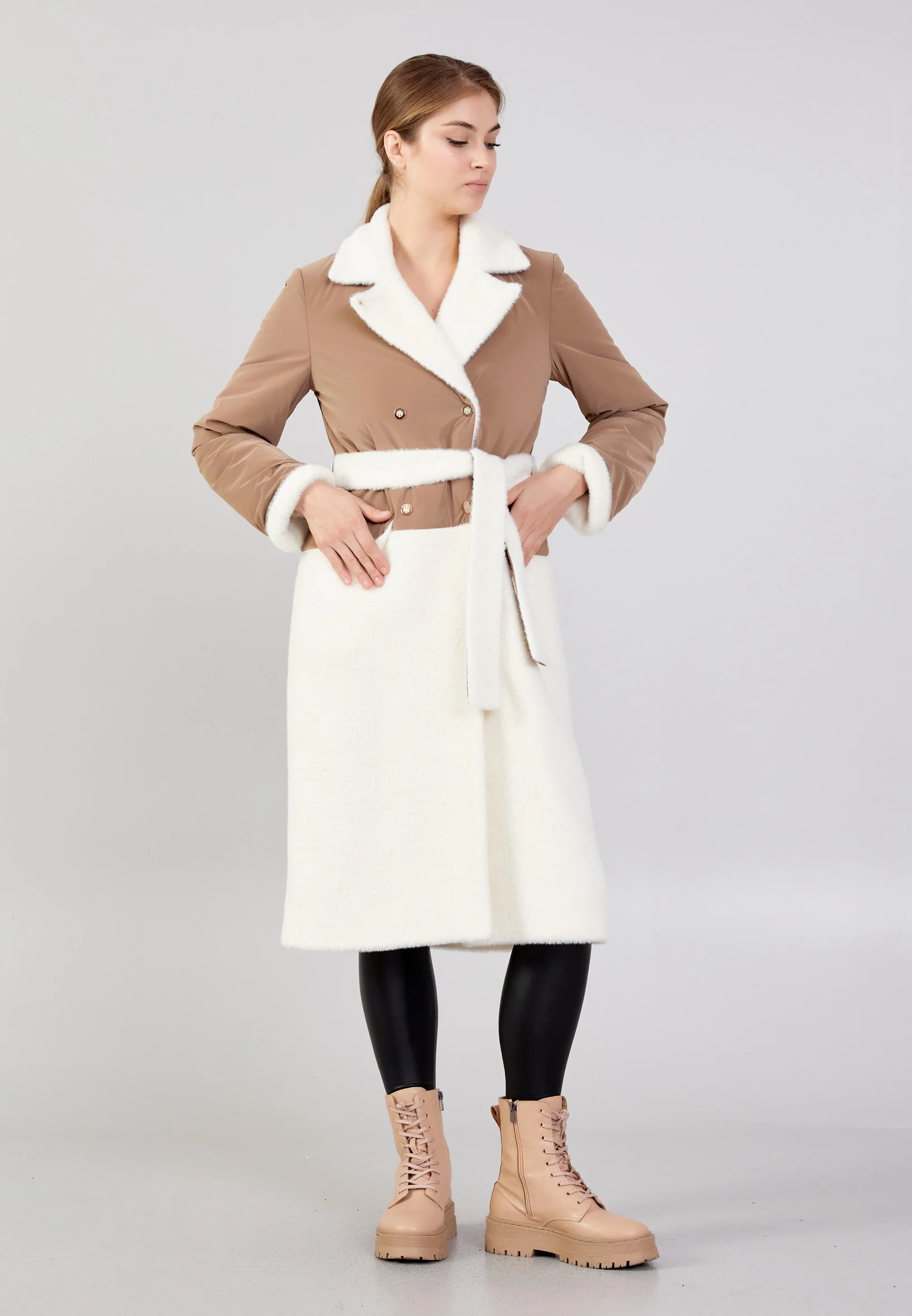 Wool Solid Color Regular Coat mml0508 - Image 36