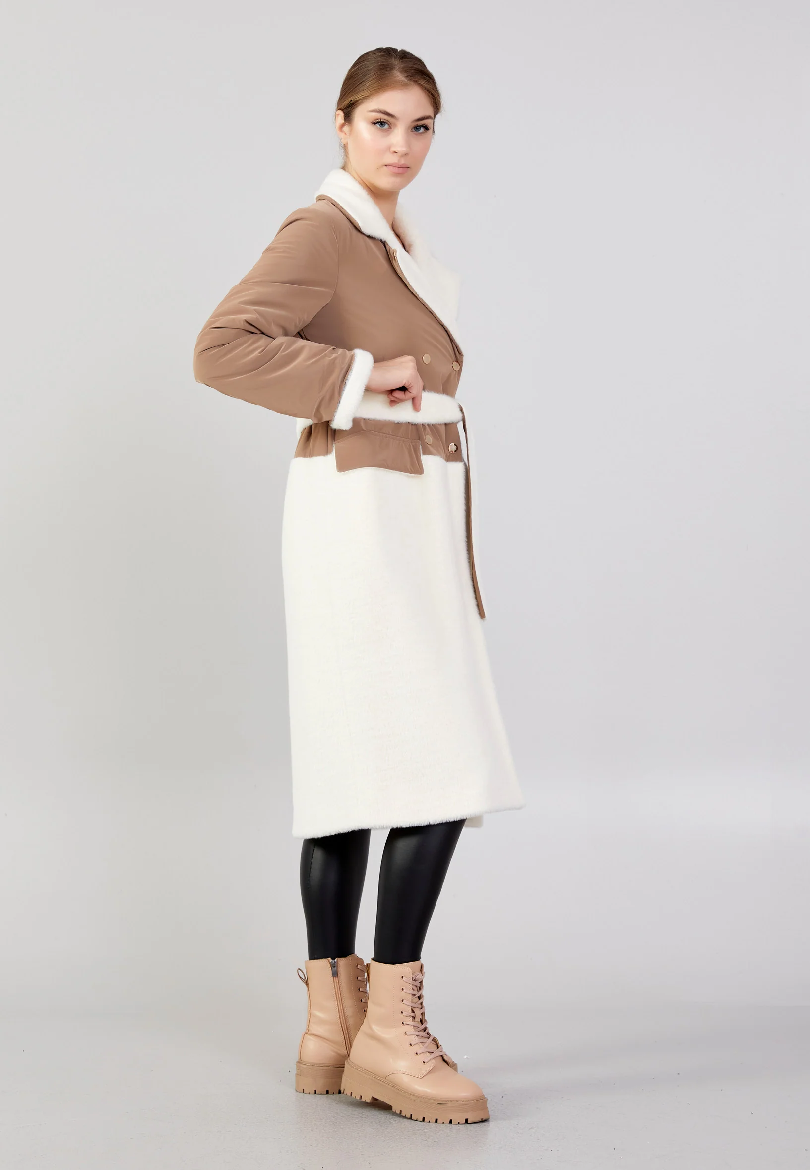 Wool Solid Color Regular Coat mml0508 - Image 37