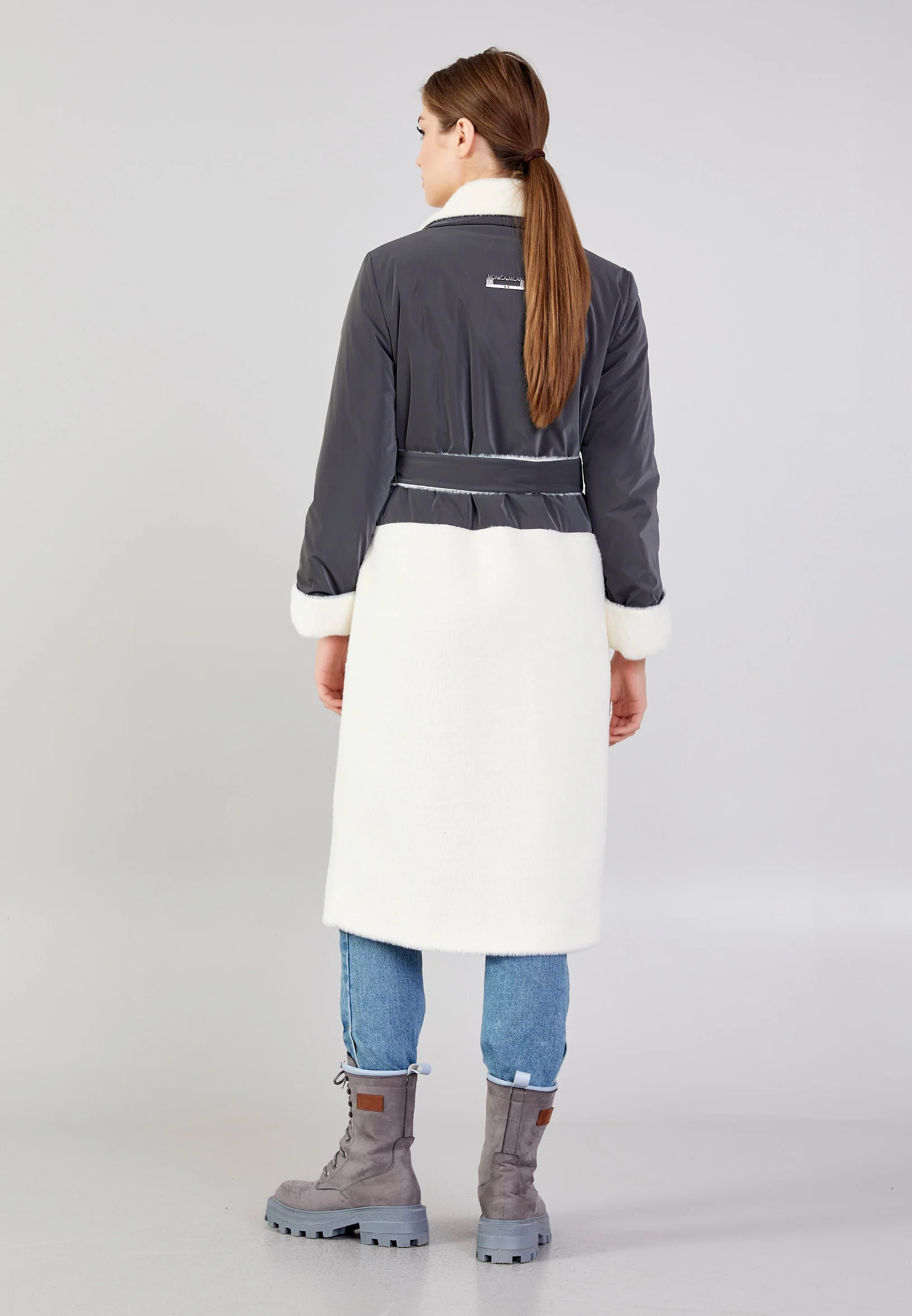 Wool Solid Color Regular Coat mml0508 - Image 4