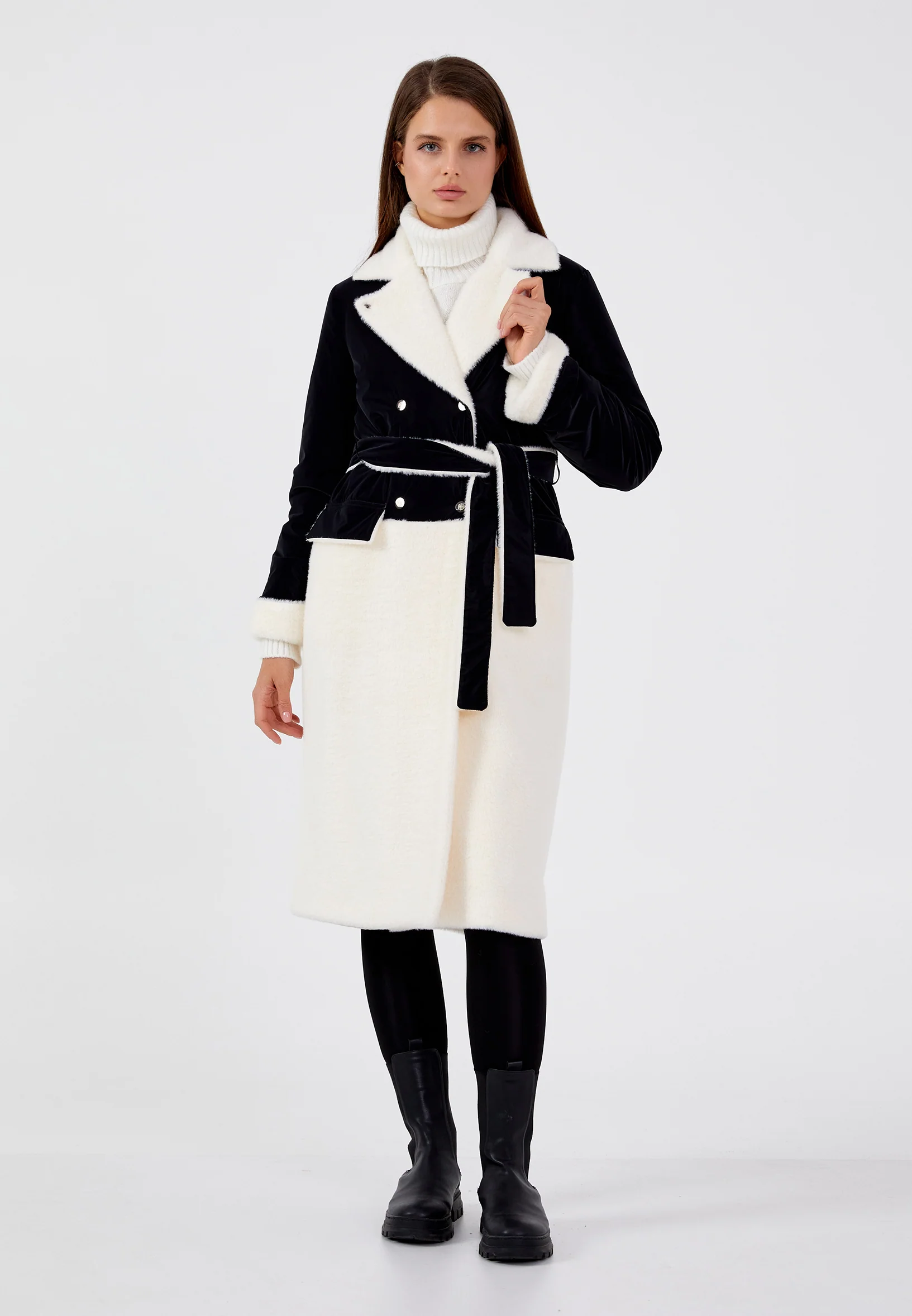 Wool Solid Color Regular Coat mml0508 - Image 40