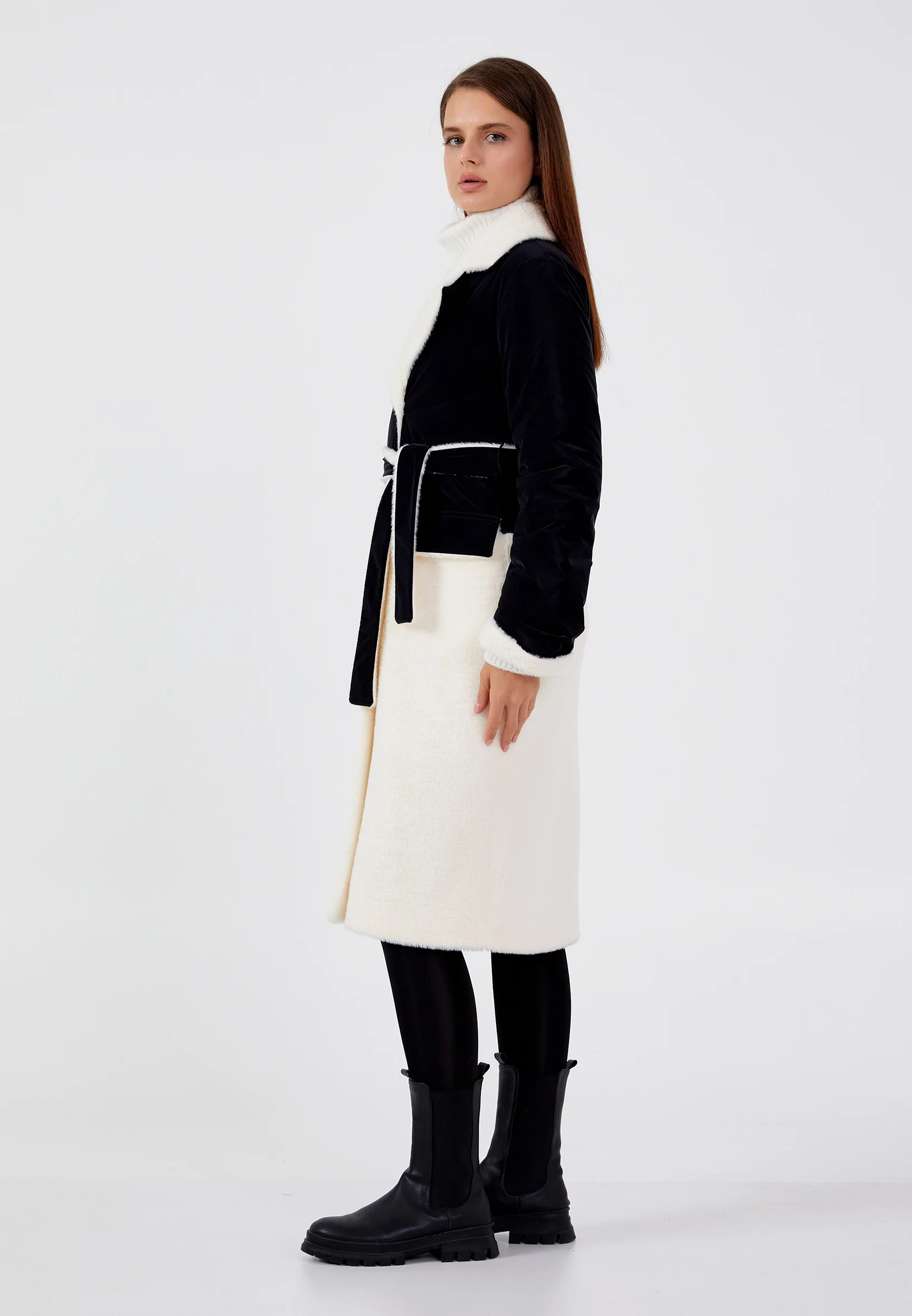 Wool Solid Color Regular Coat mml0508 - Image 41