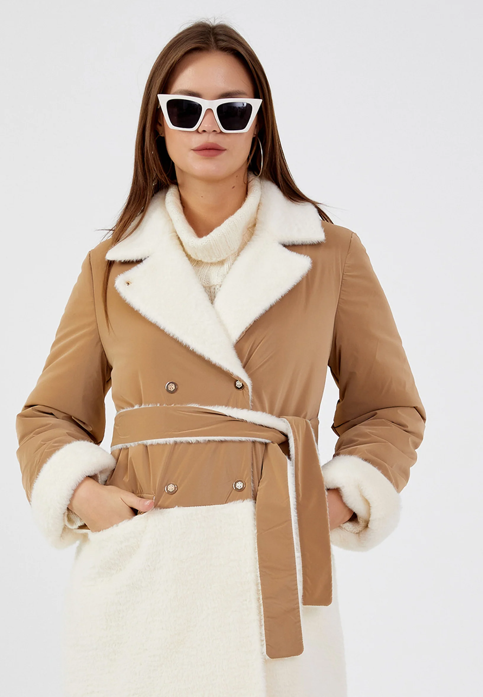 Wool Solid Color Regular Coat mml0508 - Image 5
