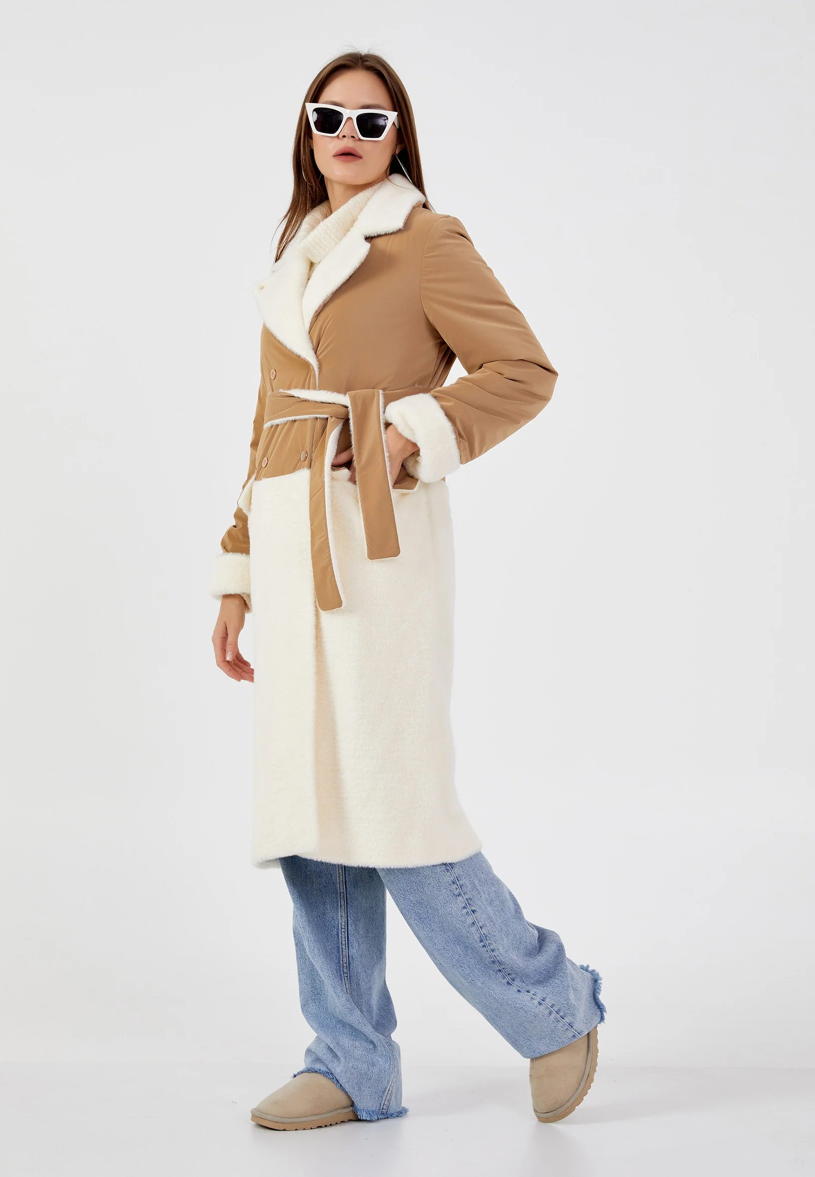 Wool Solid Color Regular Coat mml0508 - Image 7