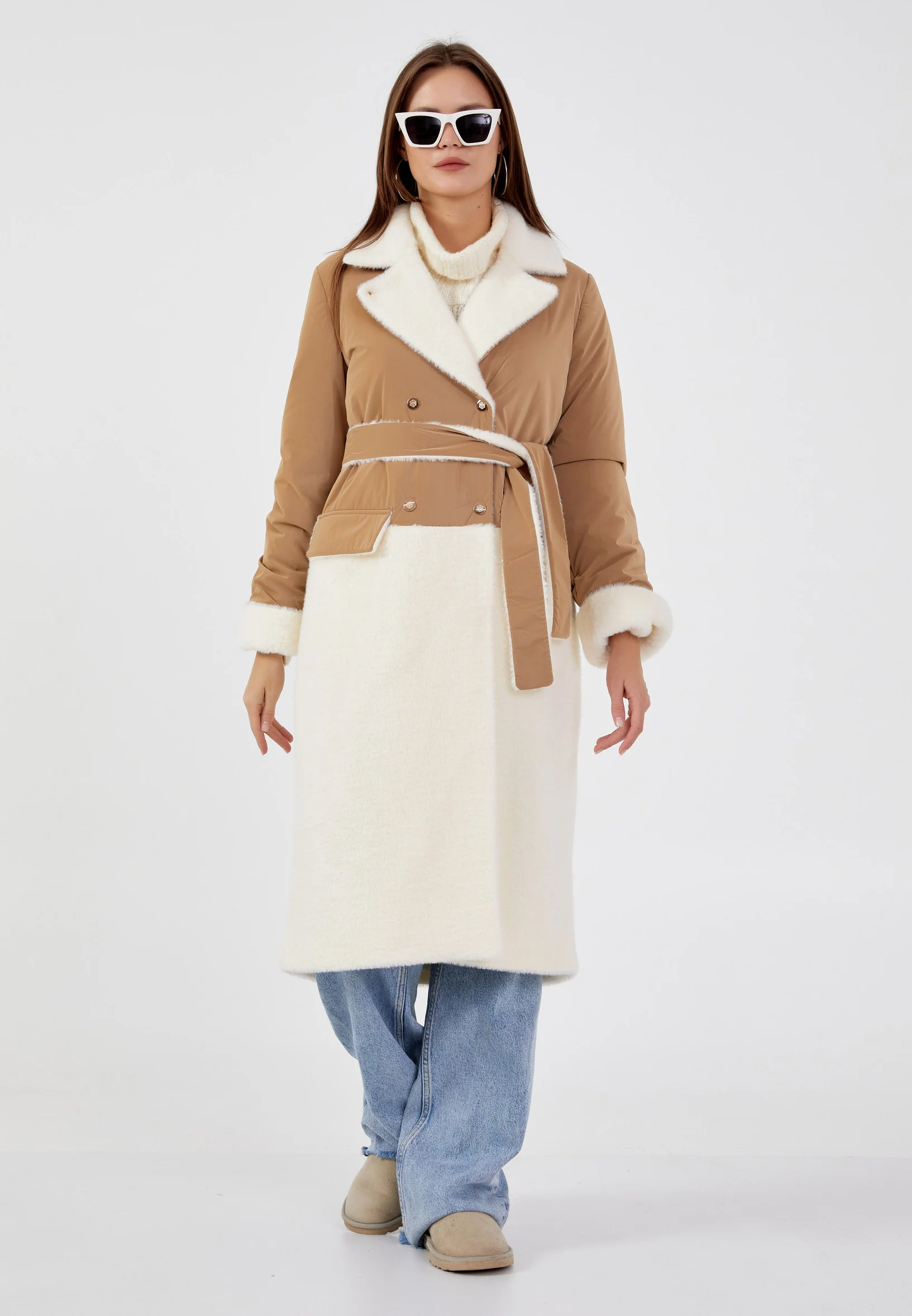 Wool Solid Color Regular Coat mml0508 - Image 9